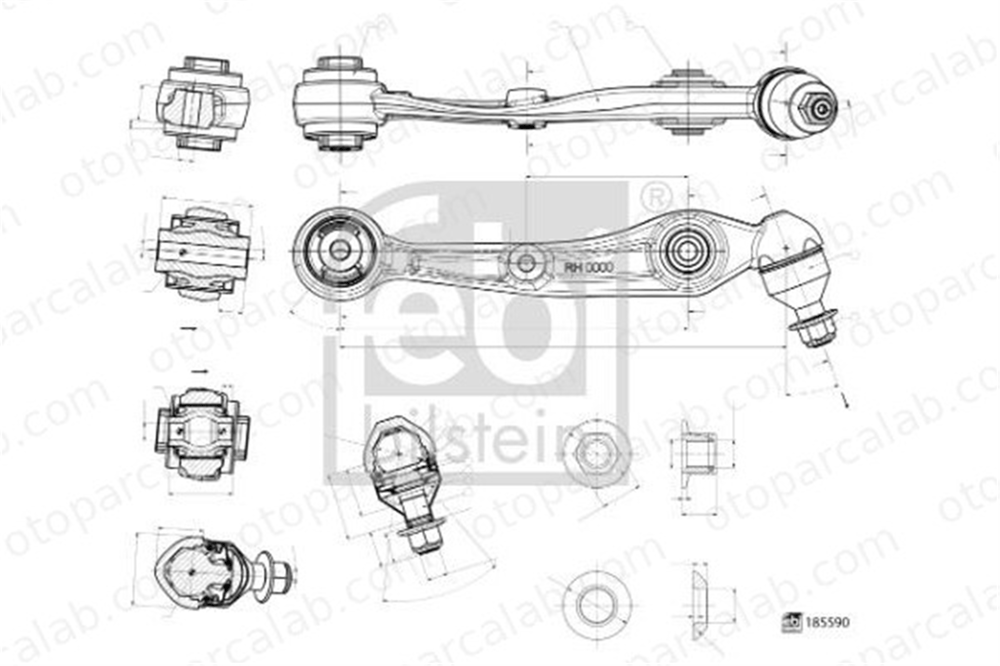 FEBI BILSTEIN 185590 Salıncak Ön Alt Sağ BMW X5 X6 31106878082