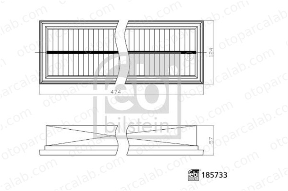 FEBI BILSTEIN 185733 Polen Filtresi FENDT Farmer DEUTZ-FAHR AGROTRON 1212336031300 1212336045400