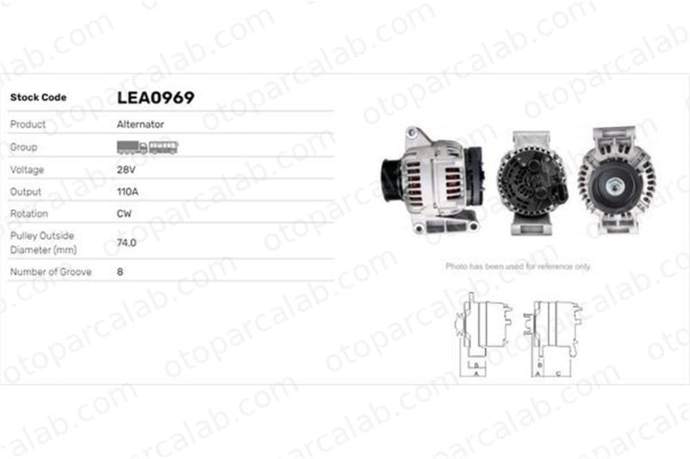 FEBI BILSTEIN 196683 Alternatör DAF XF II XD 1886884 1927309
