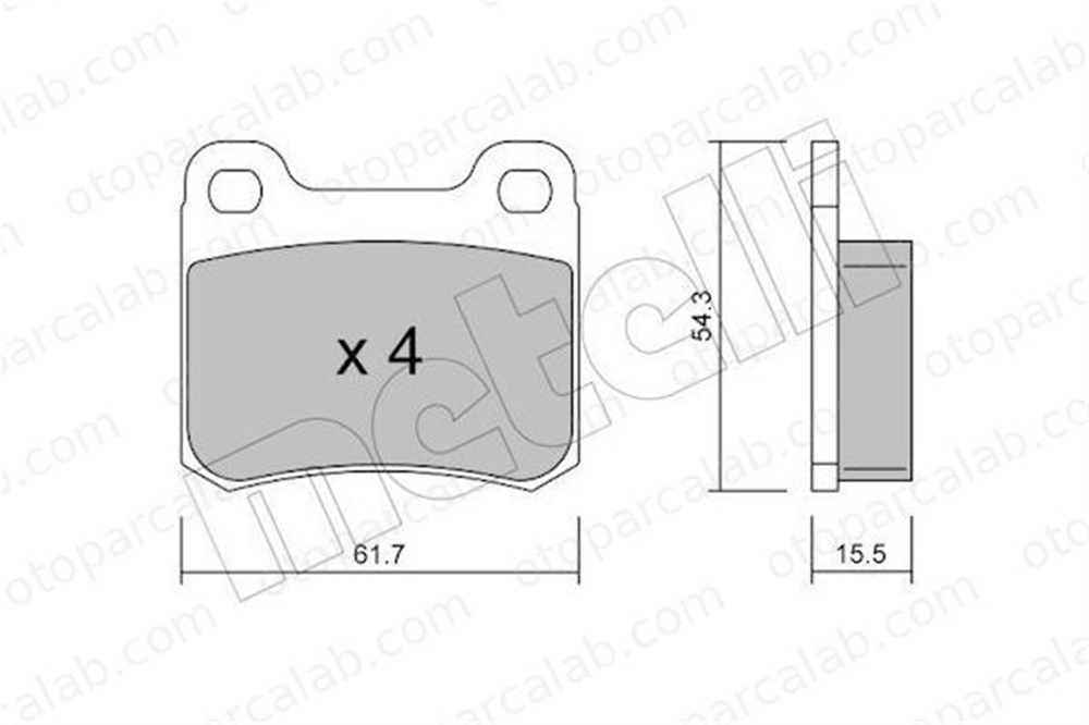 FERBE 26900 Fren Disk Balata Arka MERCEDES-BENZ 124 Sedan C-SERISI 4209820 000 420 98 20