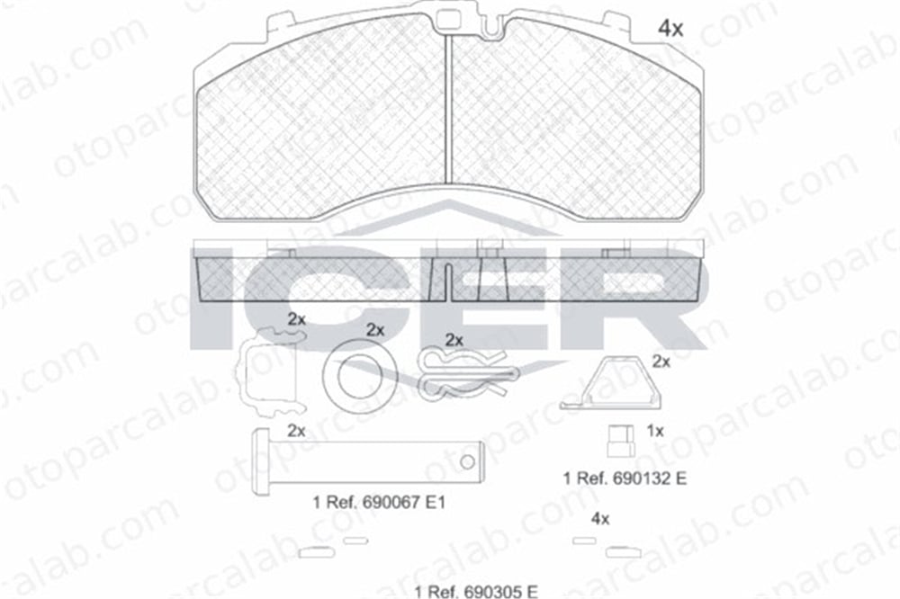 FERBE 83664/2 Fren Disk Balata Ön MAN F90 MERCEDES-BENZ AROCS 536270020 203121400