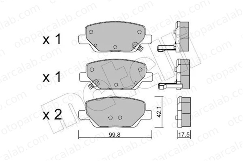 FERBE 84800 Fren Disk Balata Arka FIAT TIPO Hatchback TIPO Sedan 77367717