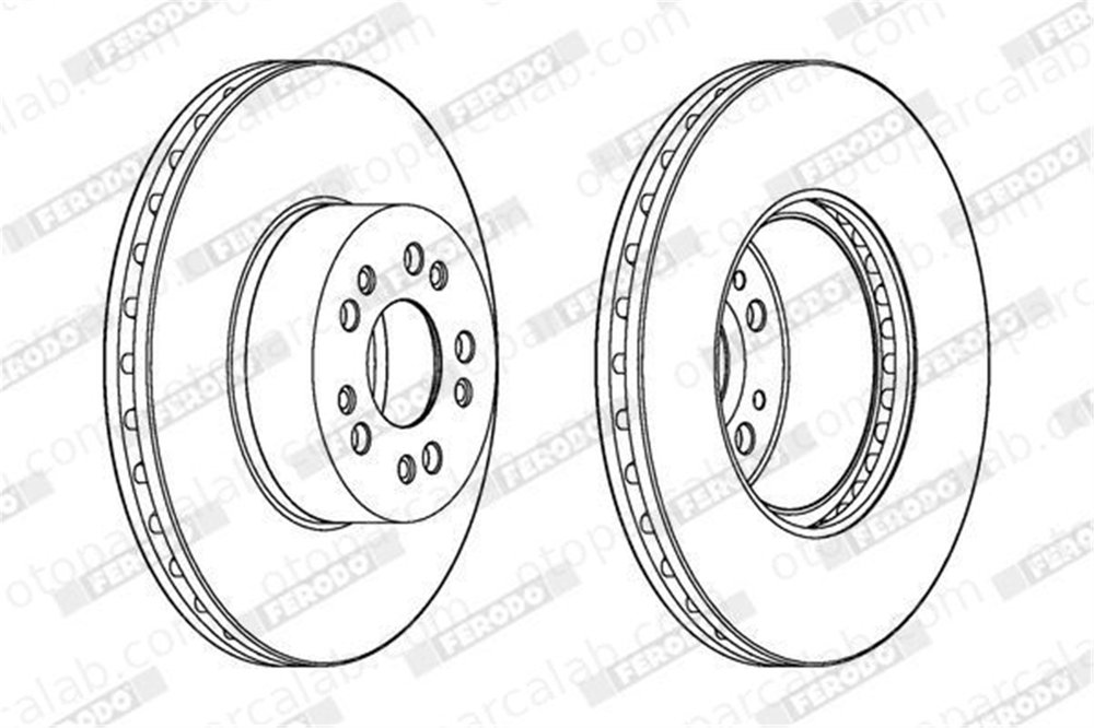 FERODO DDF1061C-1 Fren Disk Ayna Ön Sağ ve Sol MERCEDES-BENZ S-SERISI S-SERISI Coupe 1404210212 1404210912