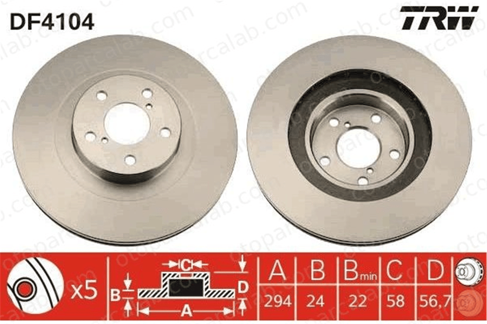 FERODO DDF1175 Fren Disk Ayna Ön Sağ ve Sol SUBARU OUTBACK FORESTER 26300AE061 26300AE060