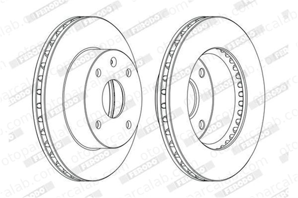 FERODO DDF1257C Fren Disk Ayna Ön Sağ ve Sol CHEVROLET EPICA LACETTI 96264591 96328338