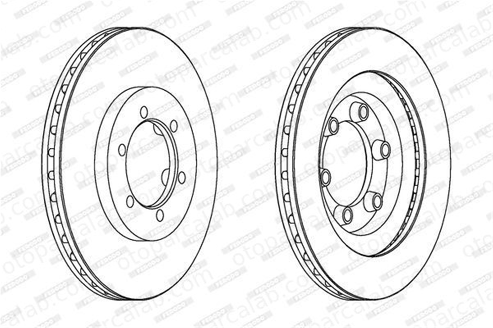 FERODO DDF1346 Fren Disk Ayna Ön Sağ ve Sol SSANGYONG KORANDO MUSSO 4144105110 4144106210