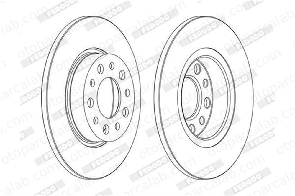 FERODO DDF1450C Fren Disk Ayna Arka Sağ ve Sol ALFA ROMEO 159 159 Sportwagon 51760273 68335207AA