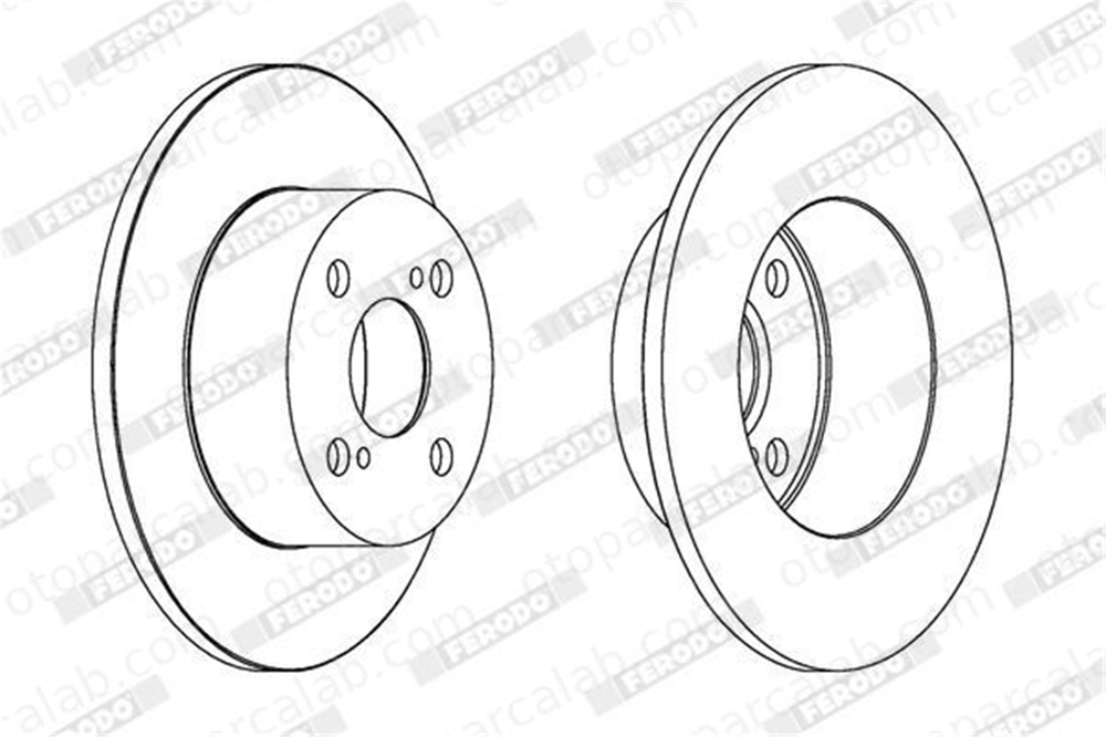FERODO DDF1487 Fren Disk Ayna Arka Sağ ve Sol TOYOTA COROLLA COROLLA Compact 4243112190