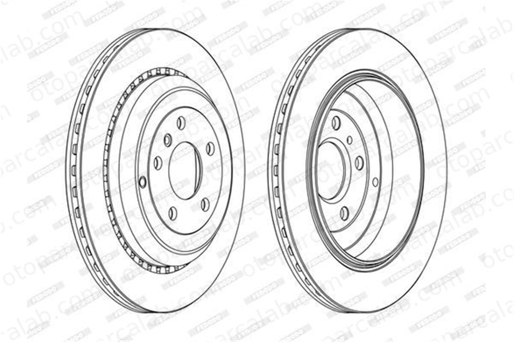 FERODO DDF1531C Fren Disk Ayna Arka Sağ ve Sol MERCEDES-BENZ R-SERISI M-SERISI 1644230612 1644231112