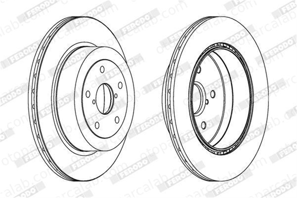 FERODO DDF1751C-1 Fren Disk Ayna Arka Sağ ve Sol SUBARU IMPREZA Sedan 26700FE050