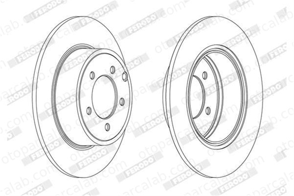 FERODO DDF1763C Fren Disk Ayna Arka Sağ ve Sol DODGE CALIBER JEEP PATRIOT 1611500480 4615A035