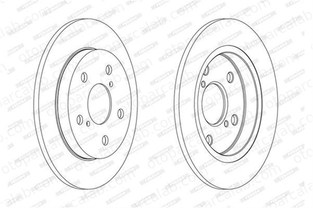FERODO DDF1788C Fren Disk Ayna Arka Sağ ve Sol TOYOTA AURIS COROLLA Sedan 4243102190 4243112260
