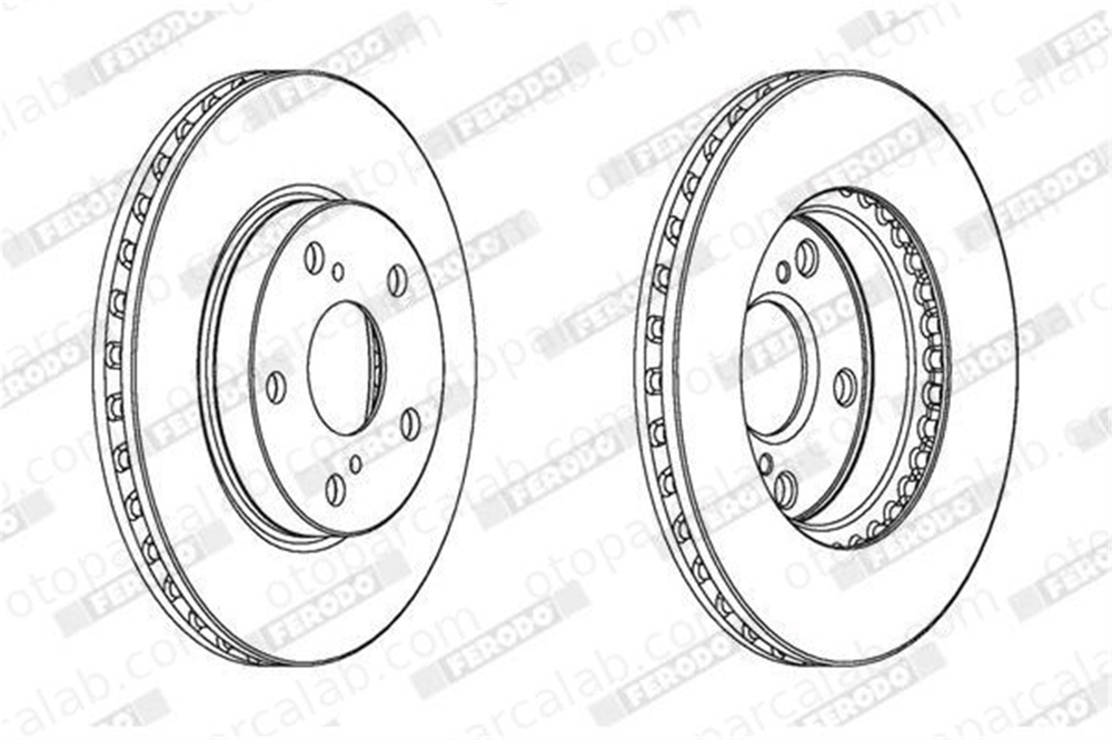 FERODO DDF1789C Fren Disk Ayna Ön Sağ ve Sol TOYOTA COROLLA Sedan AURIS 4351212670 4351202220