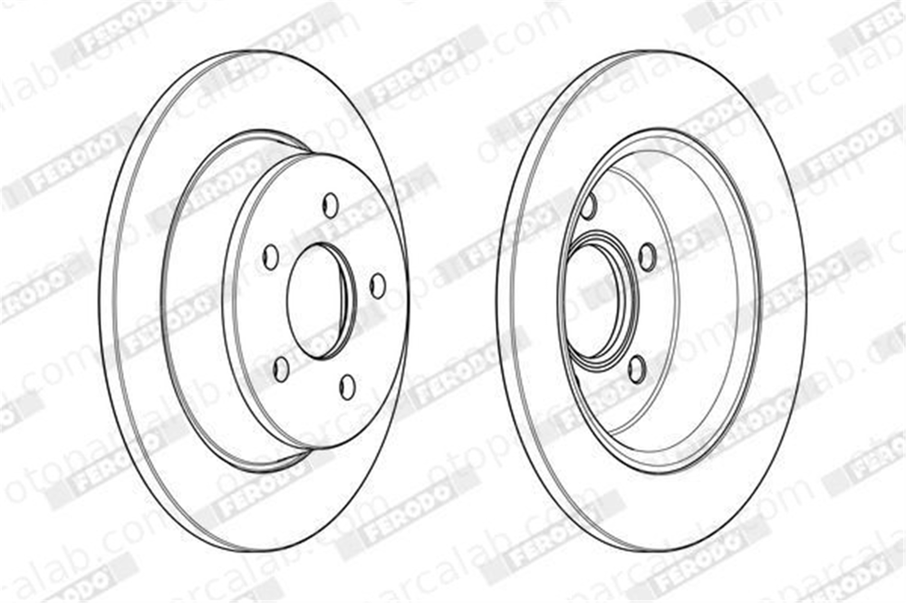 FERODO DDF2058C Fren Disk Ayna Arka Sağ ve Sol FORD C-MAX II KUGA II 1683383 AV612A315BA