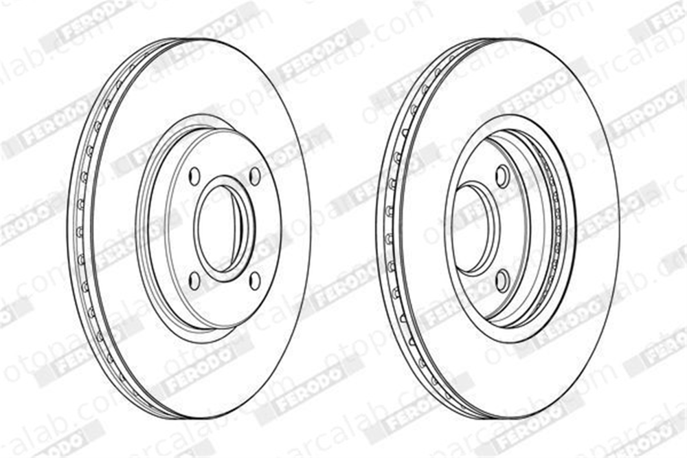 FERODO DDF2461C Fren Disk Ayna Ön Sağ ve Sol FORD B-MAX B-MAX Van AY111125AA EY161125BA