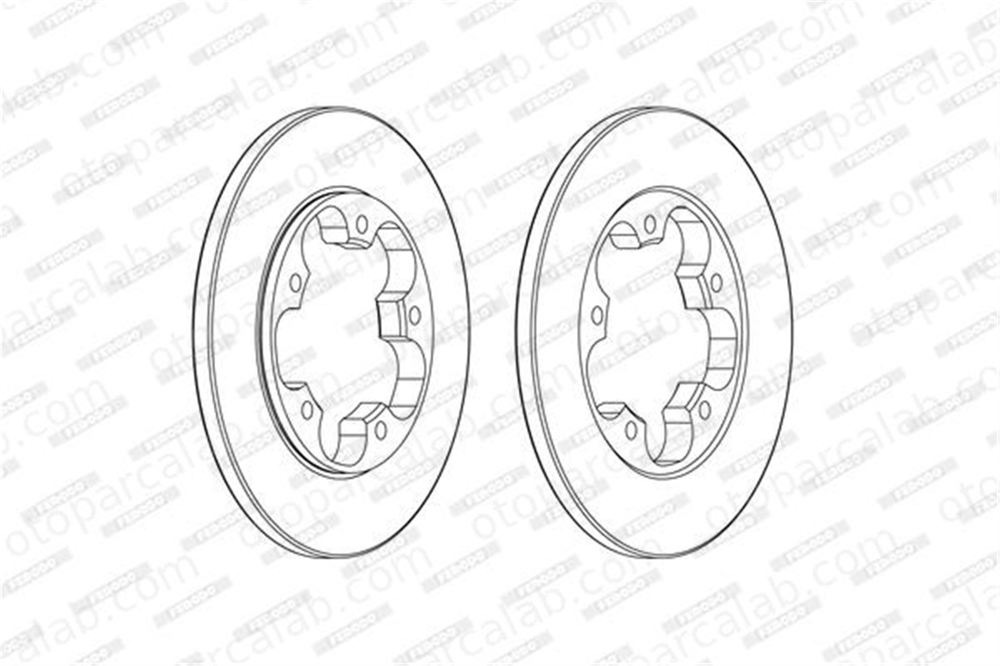 FERODO DDF2484C Fren Disk Ayna Arka Sağ ve Sol FORD TRANSIT V363 Panelvan/Van TRANSIT V363 Platform şasi 1815599 2226519