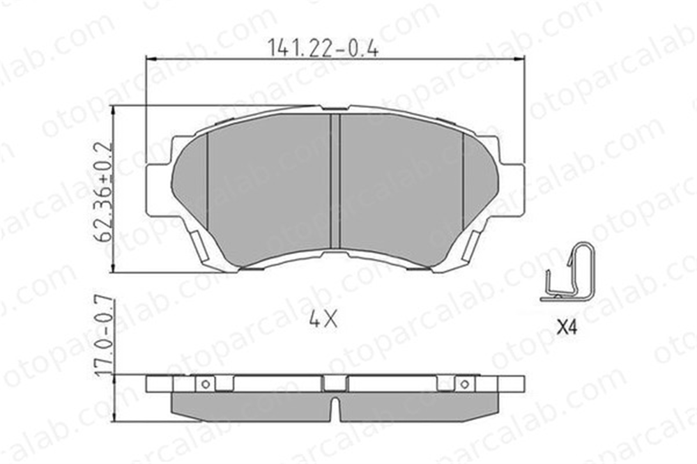 FERODO FDB868 Fren Disk Balata Ön TOYOTA CAMRY CAMRY Station wagon FDB868 446520260