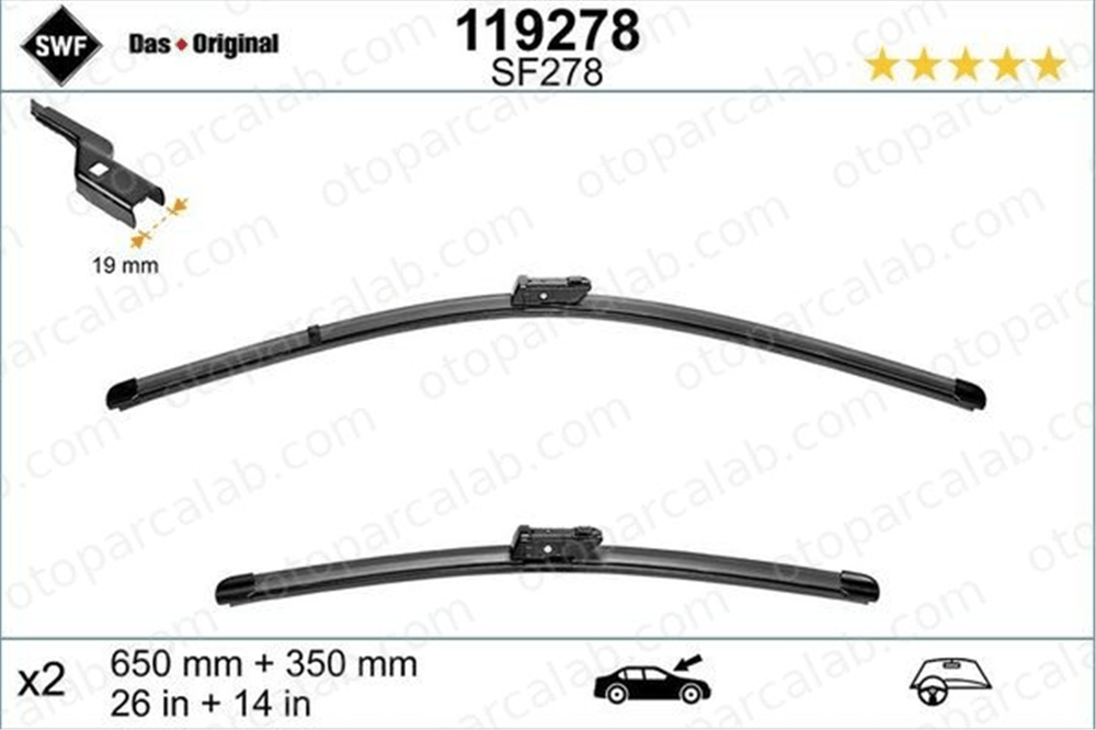 FIAT ORJINAL 52026767 Silecek Süpürgesi Ön FIAT 500X OPEL MOKKA / MOKKA X 52026767 95423458