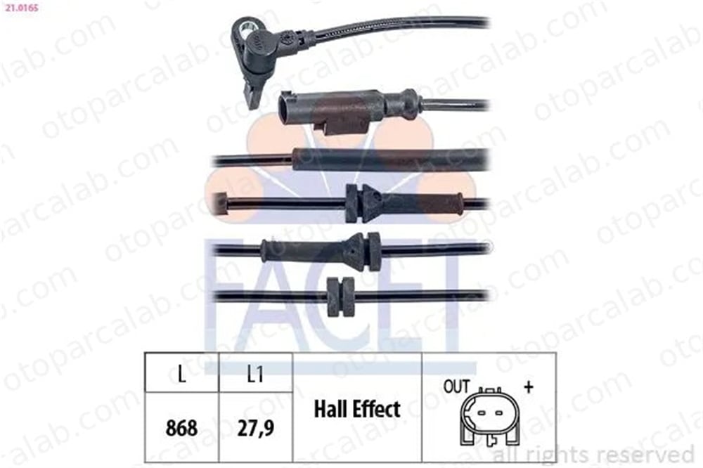 FIAT ORJINAL 52070360 Abs Sensörü Ön Sağ veya Sol FIAT 500L 52070360 51884745