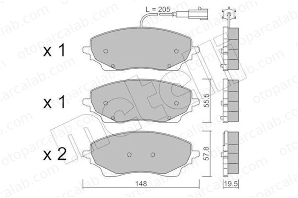 FIAT ORJINAL 77369188 Fren Disk Balata Arka CITROËN JUMPER II Panelvan/Van | RELAY FIAT DUCATO Panelvan/Van 77369188 77369092