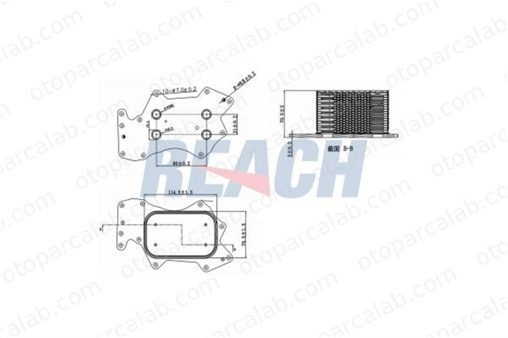 FITPART FIT04010046W Motor Yağ Soğutucu AUDI A6 C6 A6 C6 Avant 59117021J 59117021F