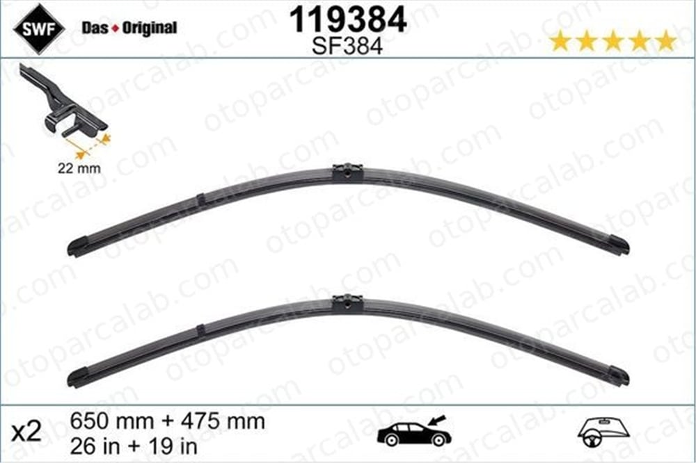 FOMOCO 3M51S17528AA Silecek Süpürgesi Ön VOLVO V60 I V70 III 3M51S17528AA 61612358552