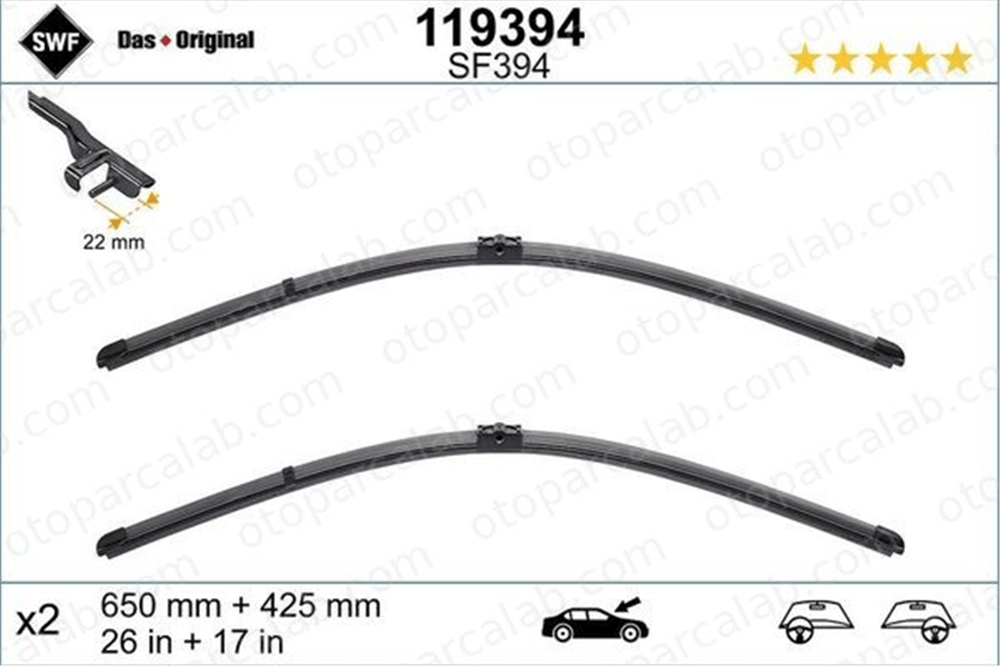 FOMOCO 4M5J17B437AA Silecek Süpürgesi Ön VOLVO XC60 II FORD FOCUS II 4M5J17B437AA 2209047