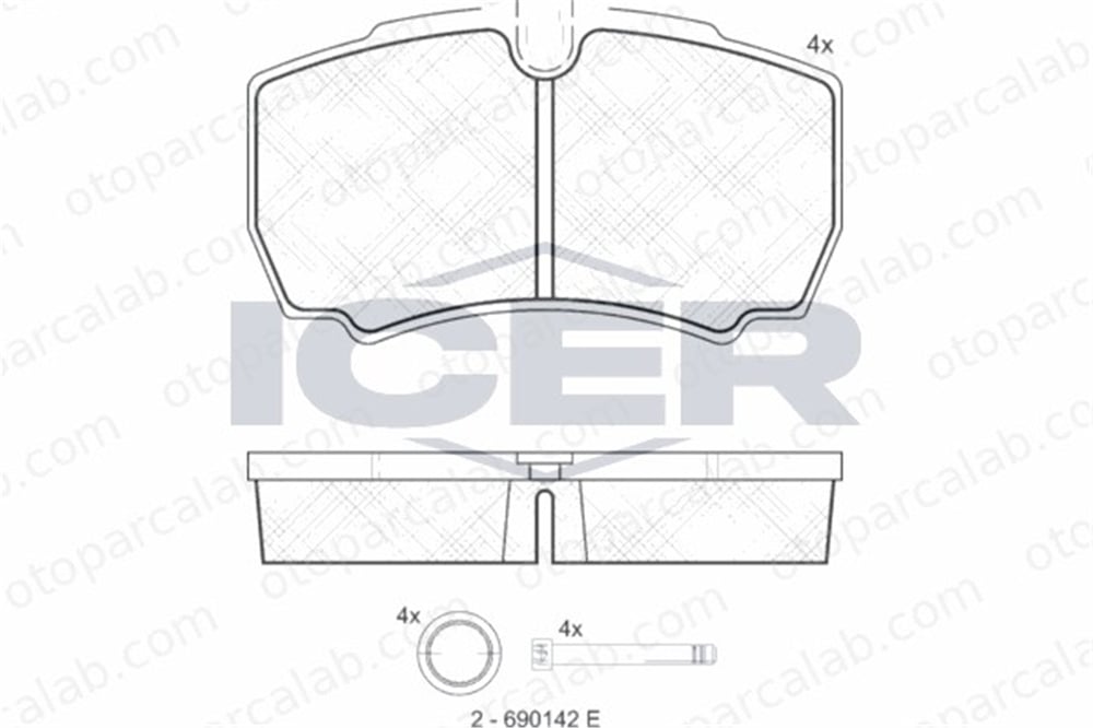 FOMOCO 8C1V2M008AB Fren Disk Balata Arka IVECO DAILY III Panelvan/Van DAILY III Platform şasi 2991667 42470841