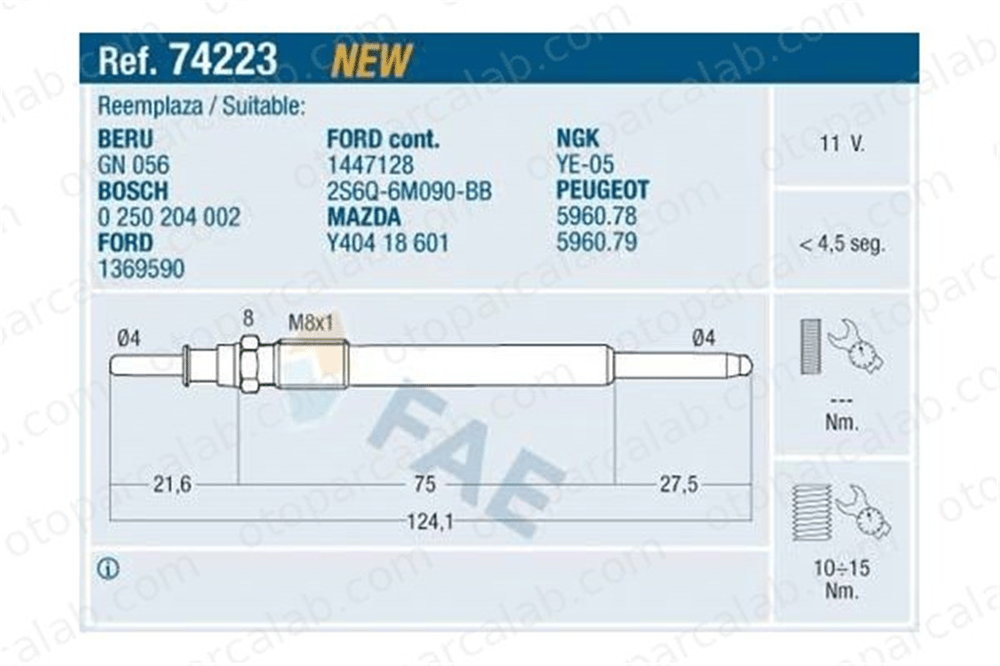 FORD ORJINAL 2S6Q6M090BB Isıtma Bujisi CITROËN BERLINGO Kasa/büyük limuzin BERLINGO MULTISPACE 2S6Q6M090BB 1369590