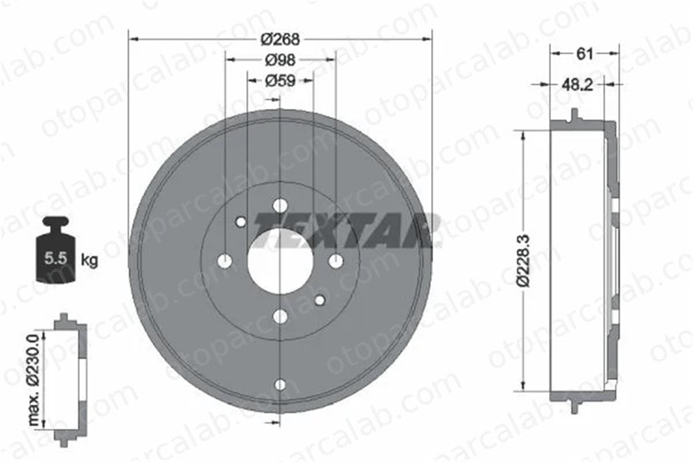 FORD ORJINAL 7S511113AA Kampana Arka Sağ veya Sol FIAT TEMPRA S.W. TEMPRA 52015299 60810025
