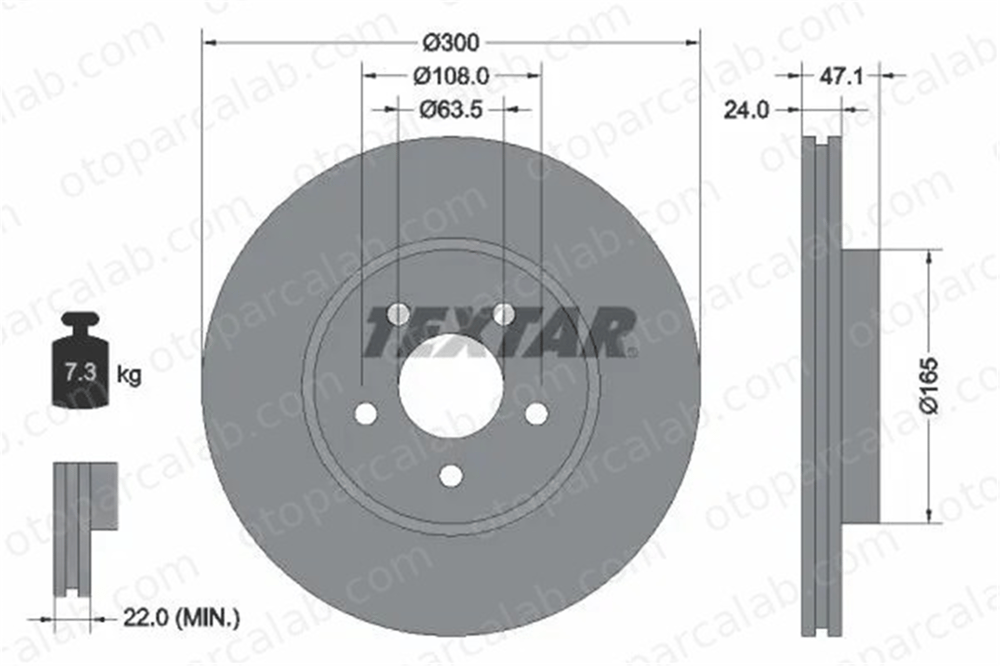 FORD ORJINAL 7S7J1125BB Fren Disk Ayna Ön Sağ ve Sol FORD MONDEO III Sedan MONDEO III 7S7J1125BB 1321488