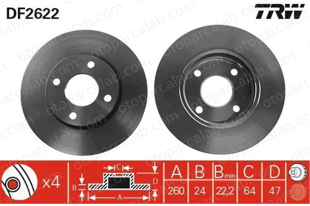 FORD ORJINAL 93BX1125AE Fren Disk Ayna Ön Sağ ve Sol FORD MONDEO I Turnier MONDEO I Sedan 93BX1125AE 1757848