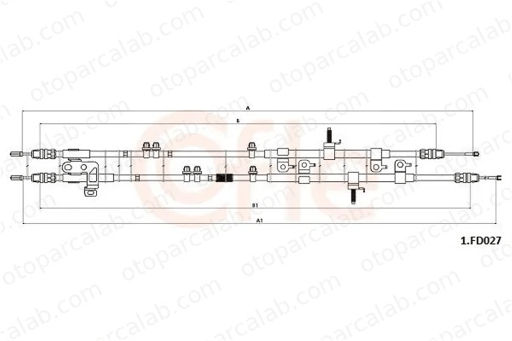 FORD ORJINAL JX612A603AEE El Fren Teli Arka Sağ veya Sol FORD FOCUS IV FOCUS IV Turnier JX612A603AEE 2355031