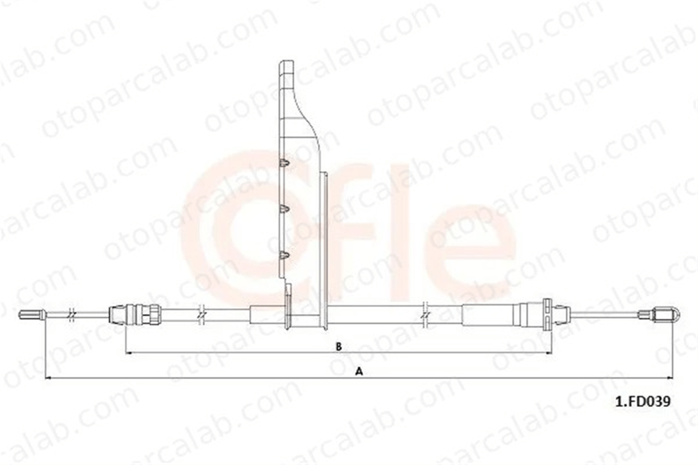 FORD ORJINAL KK312A809GA El Fren Teli Arka Sağ veya Sol FORD TRANSIT V363 Platform şasi KK312A809GA 2380497