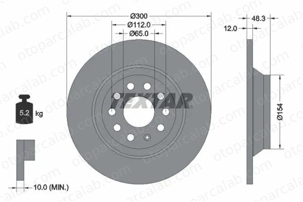 FORD ORJINAL VWN3CA2A315AA Fren Disk Ayna Arka Sağ ve Sol AUDI Q3 VW PASSAT B8 VWN3CA2A315AA 3Q0615601