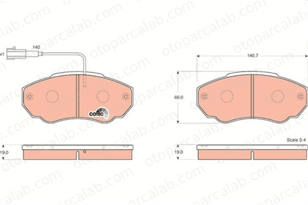FROW 167.1102.005 Fren Disk Balata Arka FIAT DUCATO Minibüs/Otobüs DUCATO Panelvan/Van 71772817 1611140880