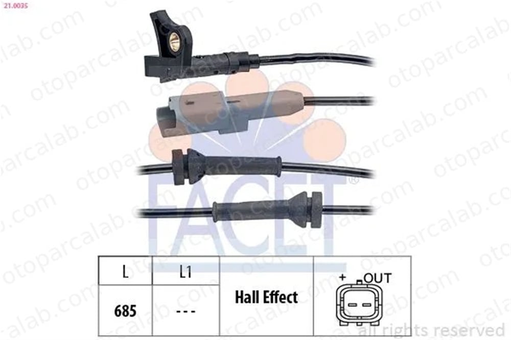 FROW 257.1905.009 Abs Sensörü Ön Sağ veya Sol PEUGEOT 308 I 308 SW I 4545K3