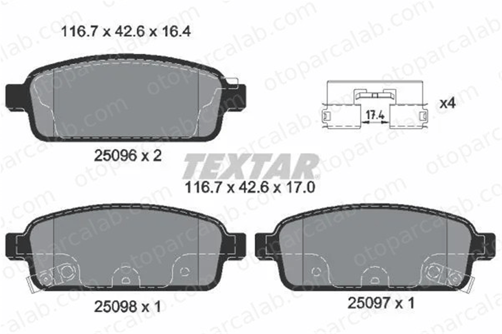 FROW 380.1102.001 Fren Disk Balata Arka OPEL ASTRA J ASTRA J Sports Tourer 542040 0542040