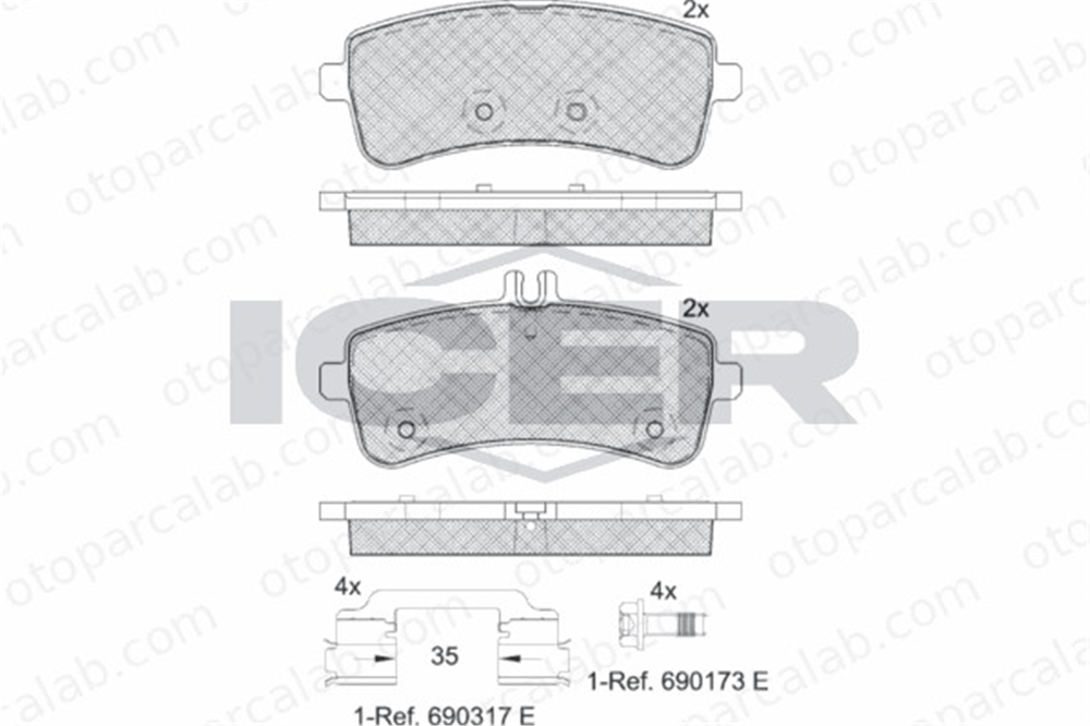 FROW 488.1102.009 Fren Disk Balata Arka MERCEDES-BENZ S-SERISI AMG GT 4203502 0004203502