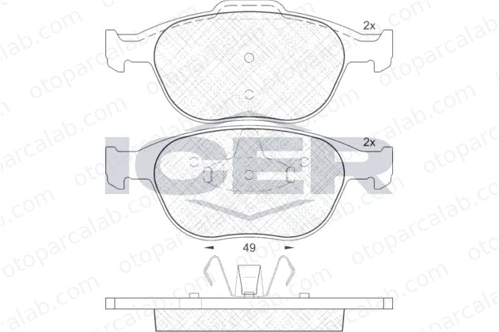 FROW 509.1101.002 Fren Disk Balata Ön FORD FIESTA V FIESTA IV 1763678 2344017605