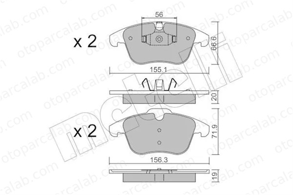 FROW 516.1101.001 Fren Disk Balata Ön VOLVO V60 I V70 III 1379971 1647862980