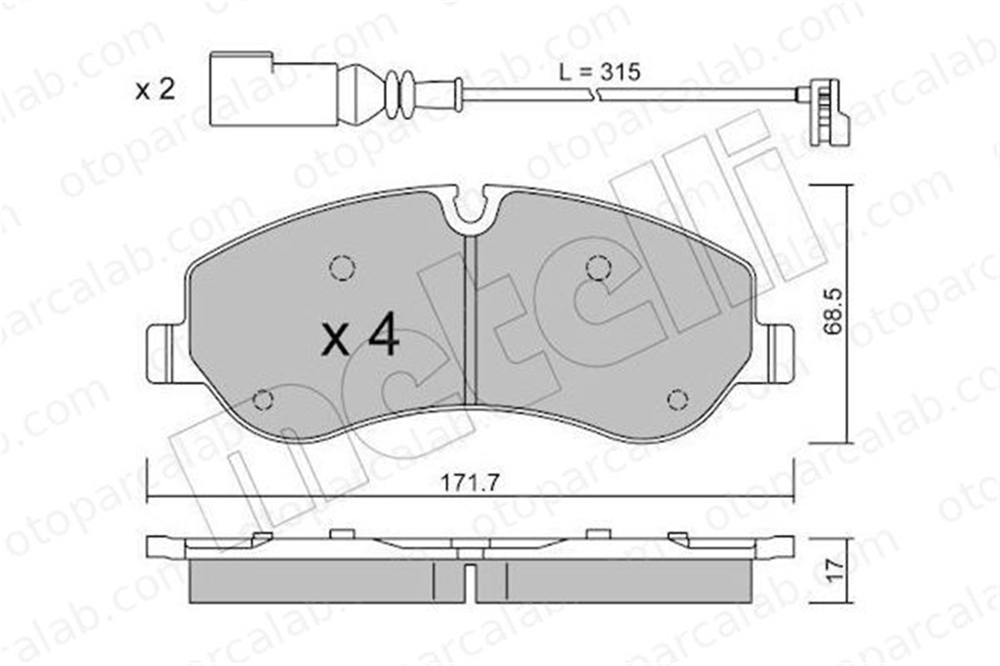 FROW 519.1101.004 Fren Disk Balata Ön FORD TRANSIT V363 Panelvan/Van TRANSIT V363 Platform şasi 1842632 3H23D05