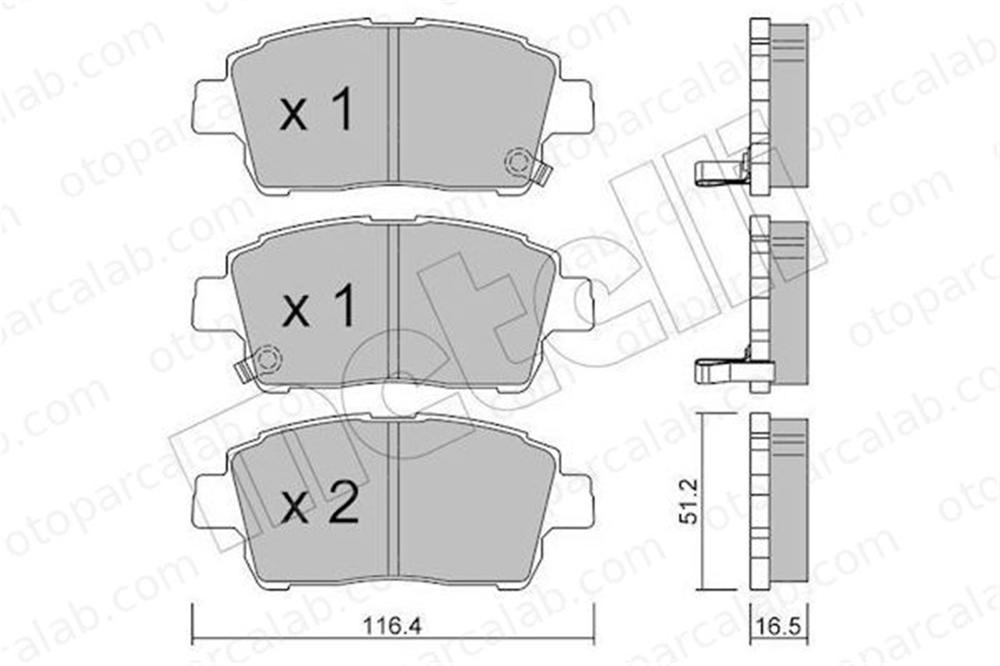 FROW 551.1101.046 Fren Disk Balata Ön TOYOTA COROLLA YARIS VERSO 44650W050 044650W050