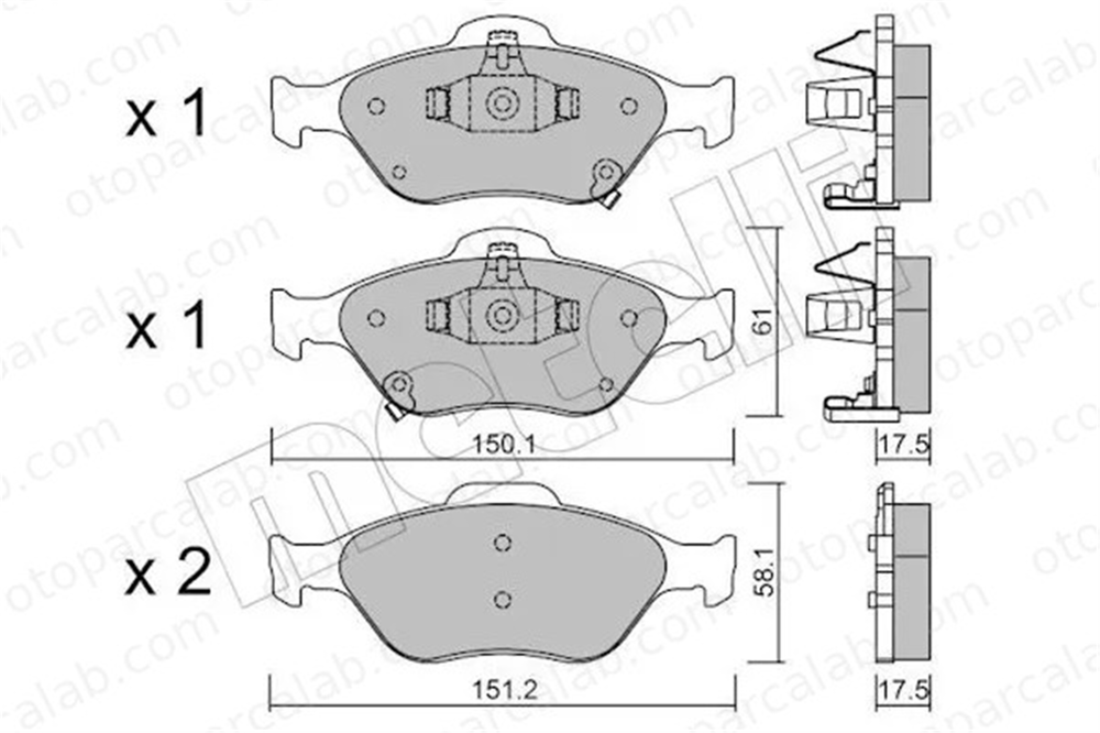 FROW 551.1101.033 Fren Disk Balata Ön TOYOTA YARIS IQ 44650D050 044650D050