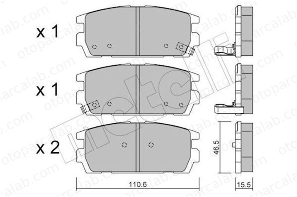 FROW 554.1102.005 Fren Disk Balata Arka HYUNDAI TERRACAN 58302H1A00 58302H1A10