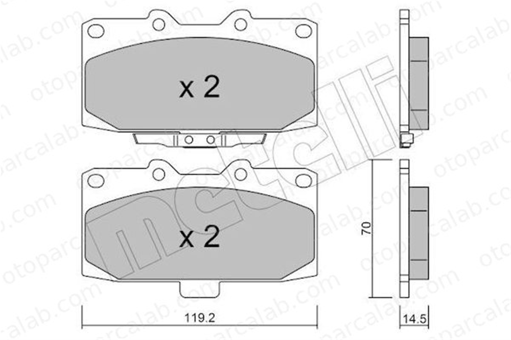 FROW 561.1101.037 Fren Disk Balata Ön NISSAN SILVIA SUBARU IMPREZA Sedan 4106004U90 4106004U90M