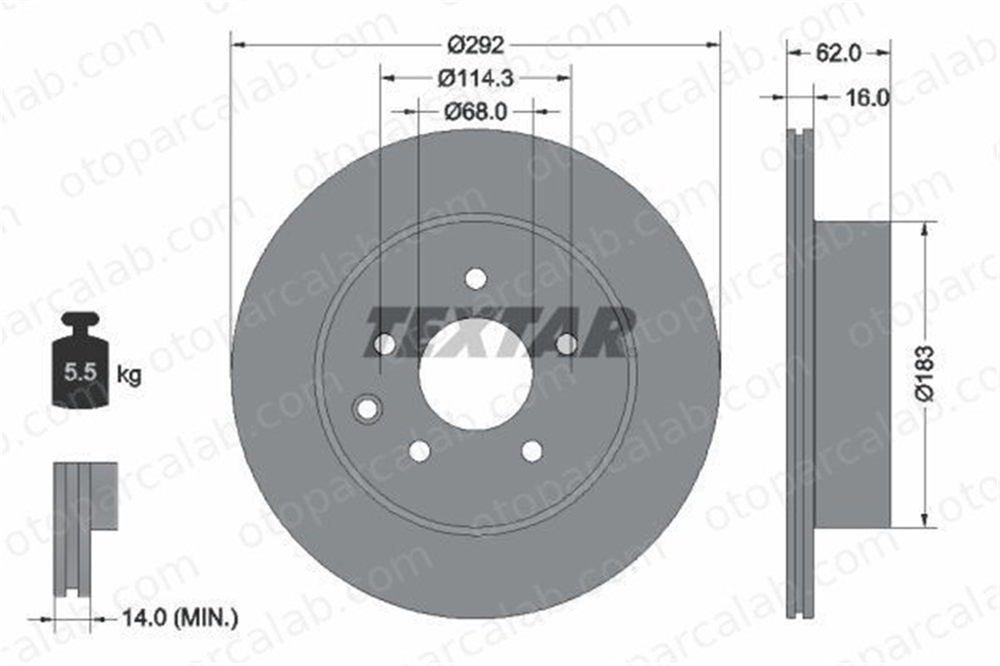 FROW 561.1102.004 Fren Disk Ayna Arka Sağ ve Sol NISSAN QASHQAI +2 QASHQAI / QASHQAI +2 I 432003112 43206049VA