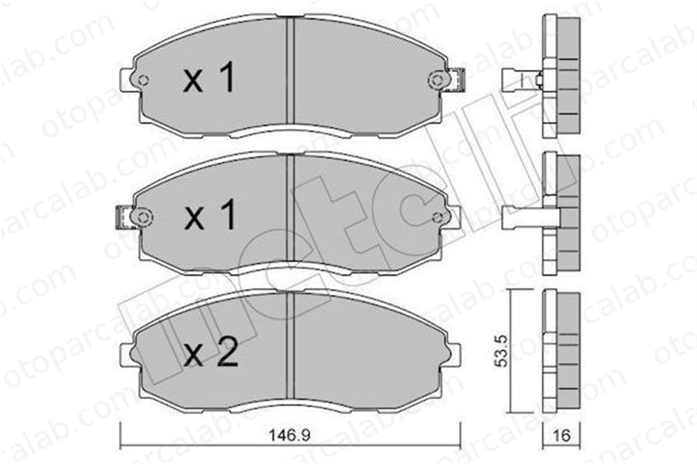 FROW 565.1101.002 Fren Disk Balata Ön HYUNDAI H-1 / STAREX Minibüs/Otobüs H-1 Panelvan/Van 581014AA10 A1301023