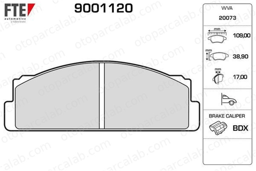 FTE 9001120 Fren Disk Balata Ön FIAT 131 132 4309780 5888149