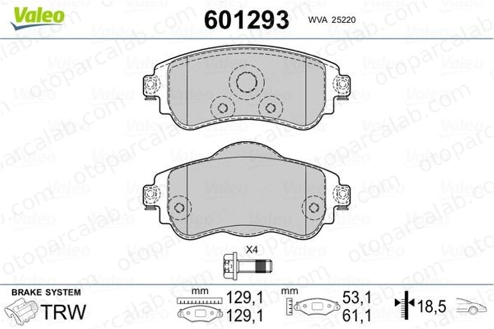 FTE 9001175 Fren Disk Balata Ön CITROËN C4 II C4 II Kasa/eğik arka 4254A9 1611840080